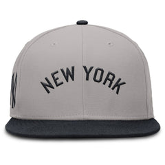 New York Yankees Cooperstown Two-Tone Dri-FIT Round Bill True Fitted Hat - Gray | Nike
