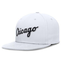 Chicago White Sox Wordmark Dri-FIT Round Bill True Fitted Hat - White | Nike