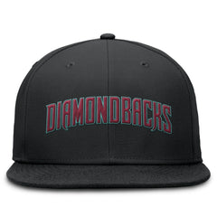Arizona Diamondbacks Wordmark Dri-FIT Round Bill True Fitted Hat - Black | Nike