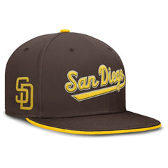 San Diego Padres Primetime Dri-FIT Round Bill True Fitted Hat - Brown | Nike
