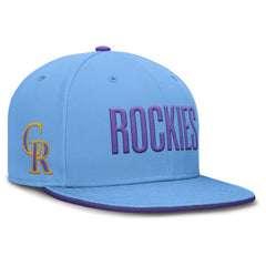 Colorado Rockies 2025 City Connect True Performance Fitted Hat - Light Blue | Nike