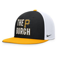 Pittsburgh Pirates Pro Trucker Snapback Hat - Black | Nike
