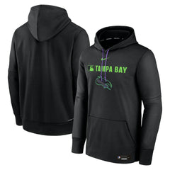 Tampa Bay Rays Authentic Collection City Connect Therma Pullover Hoodie - Black | Nike