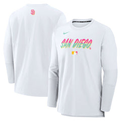 San Diego Padres 2025 City Connect Authentic Collection Player Dri-FIT Lightweight Pullover - White | Nike