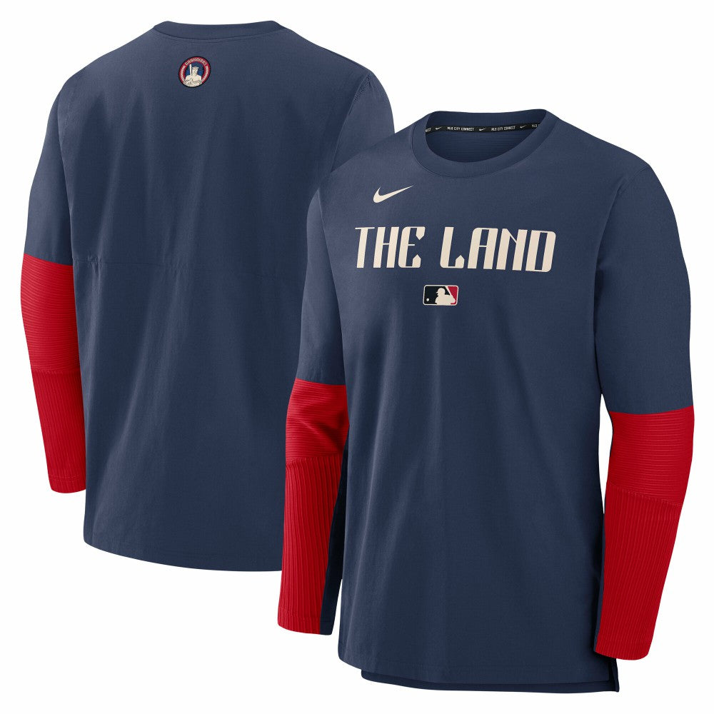 Cleveland Guardians 2025 City Connect Authentic Collection Player Dri-FIT Lightweight Pullover - Navy | Nike