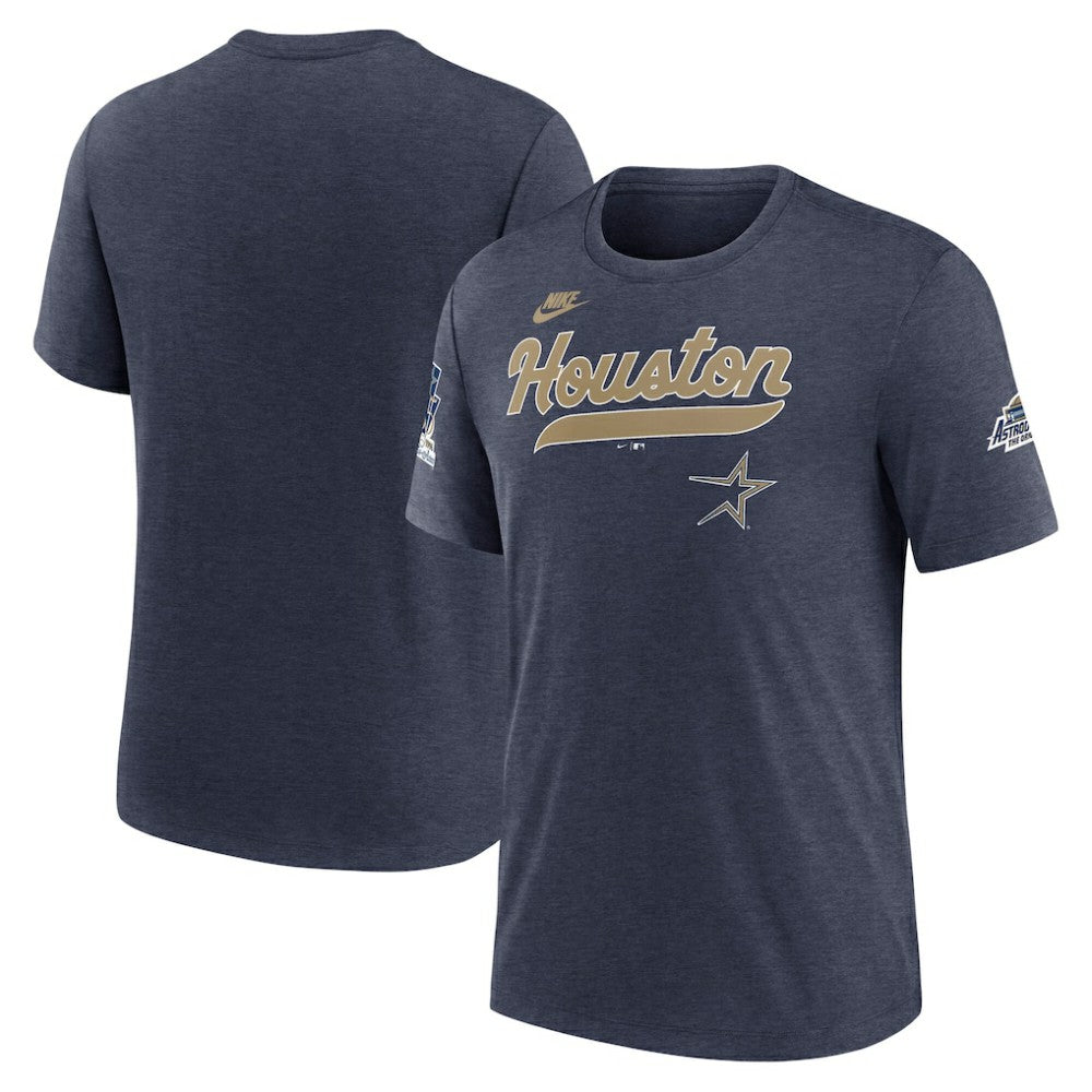 Houston Astros Cooperstown Collection Eras Tri-Blend T-Shirt - Heather Navy | Nike