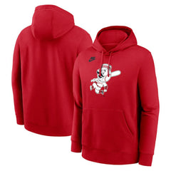 Cincinnati Reds Cooperstown Collection Logo Club Hoodie - Red | Nike