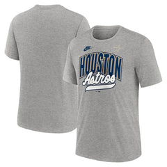 Houston Astros Cooperstown Collection Retro Tri-Blend T-Shirt - Heather Gray | Nike
