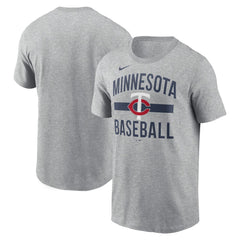 Minnesota Twins Arched T-Shirt - Heather Gray | Nike