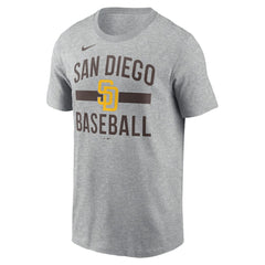 San Diego Padres Arched T-Shirt - Heather Gray | Nike