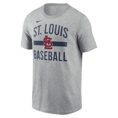 St. Louis Cardinals Arched T-Shirt - Heather Gray | Nike