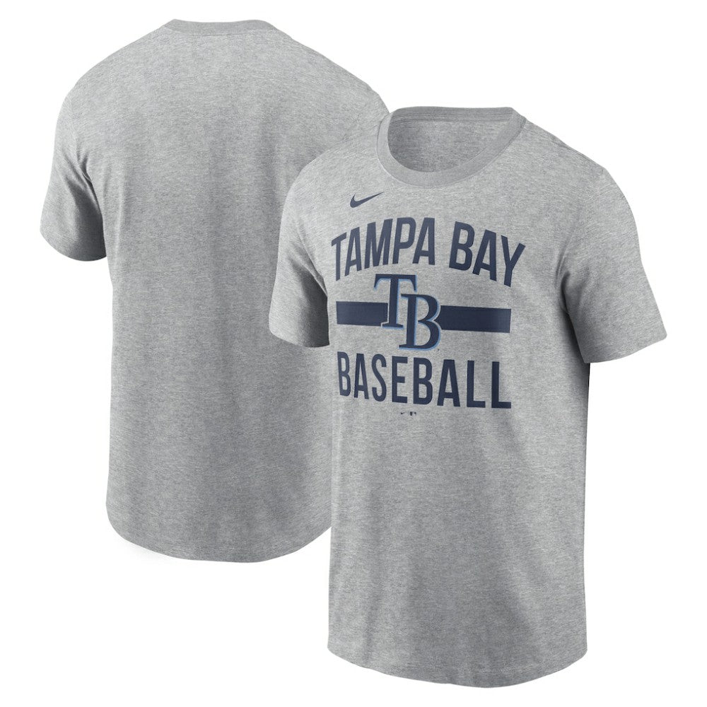 Tampa Bay Rays Arched T-Shirt - Heather Gray | Nike