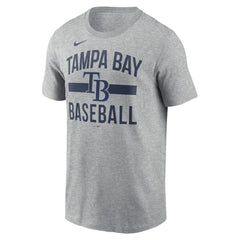 Tampa Bay Rays Arched T-Shirt - Heather Gray | Nike