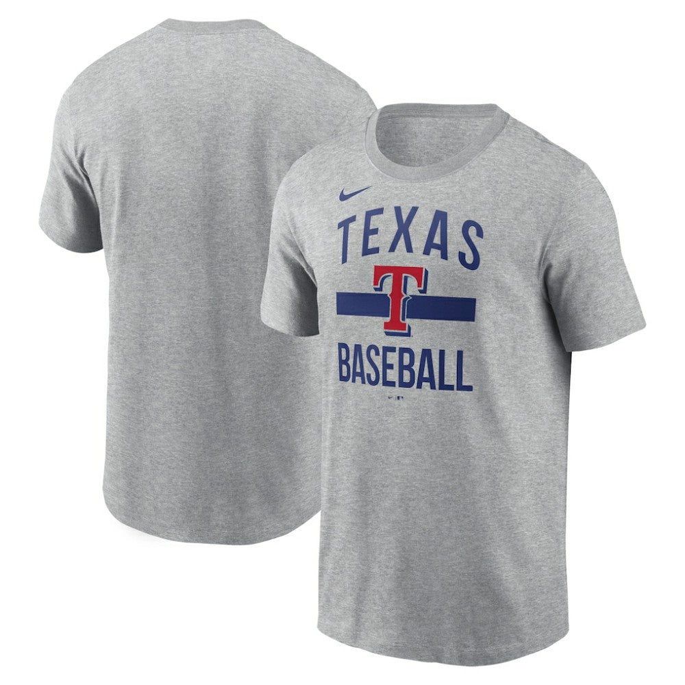 Texas Rangers Arched T-Shirt - Heather Gray | Nike