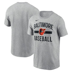 Baltimore Orioles Arched T-Shirt - Heather Gray | Nike