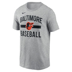 Baltimore Orioles Arched T-Shirt - Heather Gray | Nike