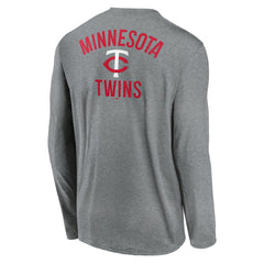 Minnesota Twins 2-Hit Legend Dri-FIT Long Sleeve T-Shirt - Heather Charcoal | Nike