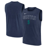 Seattle Mariners Knockout Dri-FIT Muscle Tank Top - Navy | Nike