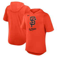 San Francisco Giants Tri-Blend Hoodie T-Shirt - Orange | Nike