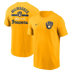 Milwaukee Brewers 2-Hit T-Shirt - Gold | Nike