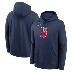 Boston Red Sox Logo Club Fleece Hoodie - Navy | Nike