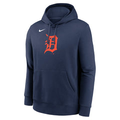 Detroit Tigers Logo Club Fleece Hoodie - Navy | Nike