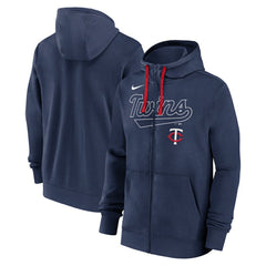 Minnesota Twins Knockout Script Full-Zip Hoodie - Navy | Nike