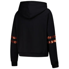 NFL Cincinnati Bengals Cuce Women's Cropped Sequins Pullover Hoodie