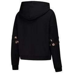 NFL Cleveland Browns Cuce Women's Cropped Sequins Pullover Hoodie