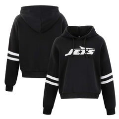 NFL New York Jets Cuce Women's Cropped Sequins Pullover Hoodie