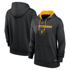 Pittsburgh Pirates Women's City Connect Authentic Collection Therma-FIT Hoodie - Black | Nike