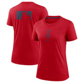Los Angeles Angels Women's Authentic Collection Early Work Tri-Blend T-Shirt - Red | Nike