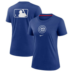 Chicago Cubs Women's Authentic Collection Early Work Tri-Blend T-Shirt - Royal | Nike