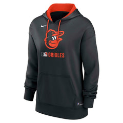 Baltimore Orioles Women's Authentic Collection Therma-FIT Hoodie - Black | Nike
