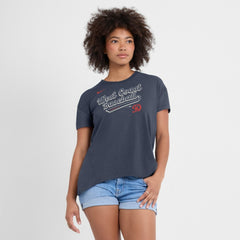 Los Angeles Dodgers Women's 2025 City Connect Flowy Fashion Tri-Blend Dri-FIT T-Shirt - Charcoal | Nike