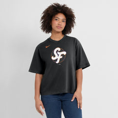 San Francisco Giants Women's 2025 City Connect Logo Boxy T-Shirt - Black | Nike