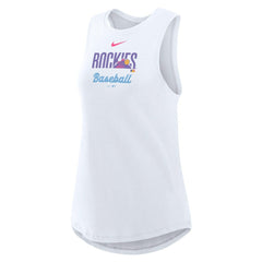 Colorado Rockies Women's City Connect Tricode High Neck Dri-FIT Tank Top - White | Nike