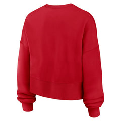 Texas Rangers Women's Oversized High Hip Pullover Sweatshirt - Red | Nike