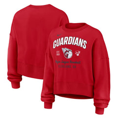 Cleveland Guardians Women's Oversized High Hip Pullover Sweatshirt - Red | Nike