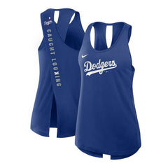 Los Angeles Dodgers Open-Back Crisscross Dri-FIT Tank Top - Royal | Nike