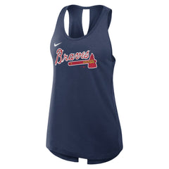 Atlanta Braves Open-Back Crisscross Dri-FIT Tank Top - Navy | Nike