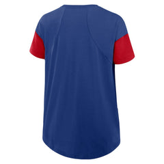 Texas Rangers Women's Flowy Fashion Tri-Blend Dri-FIT T-Shirt - Royal | Nike