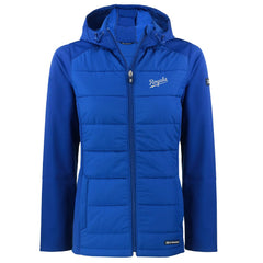 Kansas City Royals Cutter & Buck Women's Evoke Hybrid Eco Softshell Recycled Full-Zip Hoodie Jacket - Royal