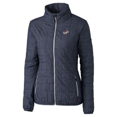 Los Angeles Dodgers Cutter & Buck Women's Rainier PrimaLoft Eco Insulated Full-Zip Puffer Jacket - Anthracite