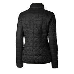 Cincinnati Reds Cutter & Buck Women's Cooperstown Collection Rainier PrimaLoft Eco Insulated Full-Zip Puffer Jacket - Black