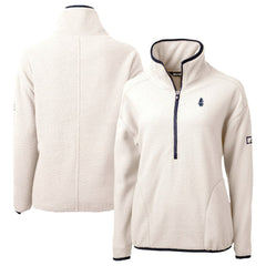 Chicago Cubs Cutter & Buck Women's Cooperstown Collection Cascade Eco Sherpa Fleece Half-Zip Pullover Jacket - Cream