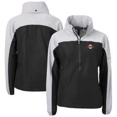San Francisco Giants Cutter & Buck Women's Charter Eco Recycled Half-Zip Anorak Jacket - Black
