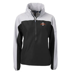 San Francisco Giants Cutter & Buck Women's Charter Eco Recycled Half-Zip Anorak Jacket - Black