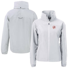 New York Yankees Cutter & Buck Women's Cooperstown Collection Charter Eco Recycled Full-Zip Jacket - Gray