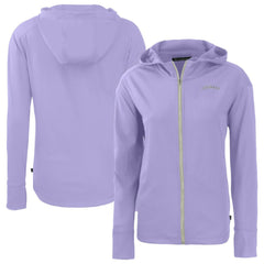 Colorado Rockies Cutter & Buck Women's Daybreak Eco Recycled Full-Zip Hoodie Jacket - Purple